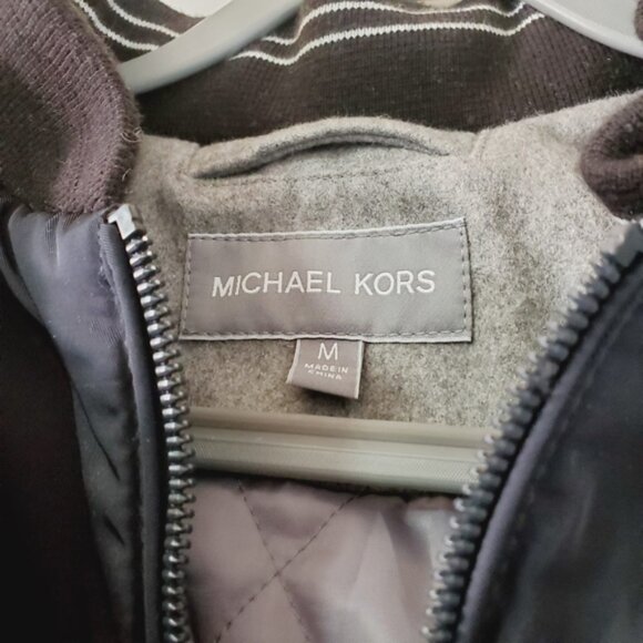 Michael Kors Mens Grey Wool Zip Shell Lined Pea Coat Jacket M - Picture 4 of 7